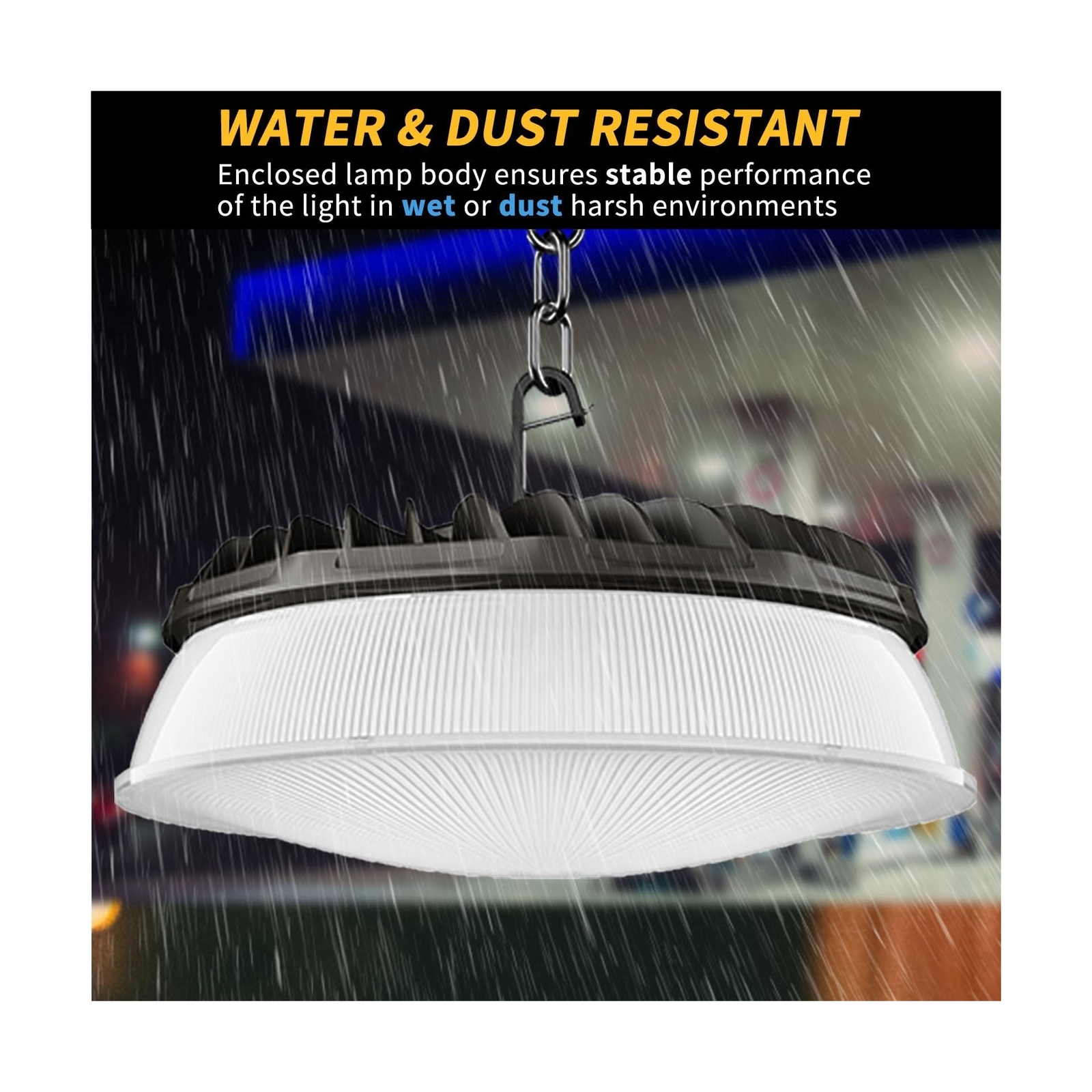 200W 2 Pack UFO LED High Bay Light with Diffuser 28,000lm 5000K LED High Bay ...