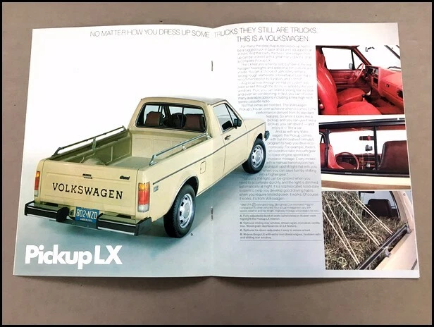 1982 Volkswagen VW Pickup Truck Original Car Sales Brochure Catalog Foto 4 de 4