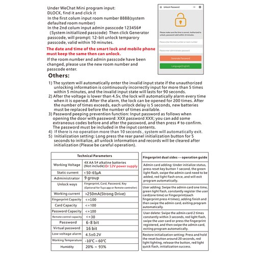 Electronic Digital Smart Door Lock Fingerprint APP Password Key Security Lock AU - Picture 18 of 18