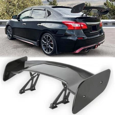 For Nissan Sentra 46" Rear Trunk Spoiler Wing Adjustable GT-Style Glossy Black