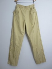 Vtg Hermes Paris Womens S Beige Cotton Silk Trim Riding Pants Waist 27"