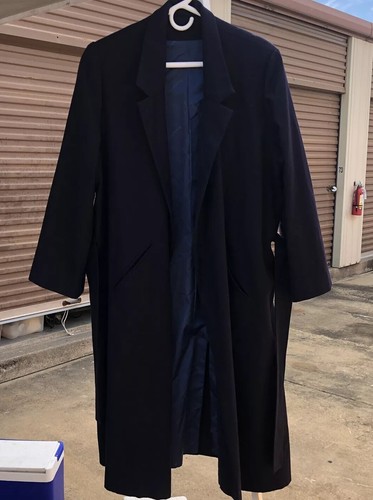 VTG Pendleton Lined Womens Wrap Around Style Navy Blue Coat READ - Picture 17 of 23