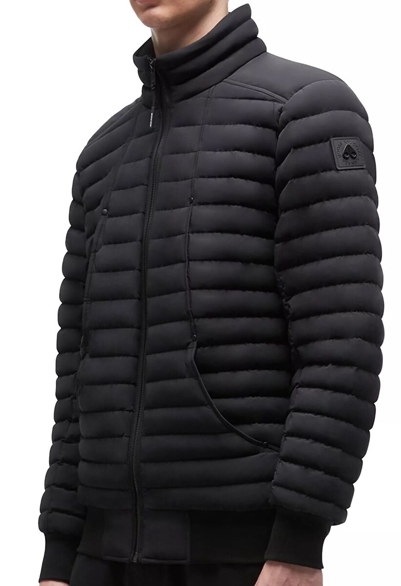 New Mens Moose Knuckles Active Flex Keap Black Down Bomber New Mens Moose Knuckles Active Flex Keap Black Down Bomber