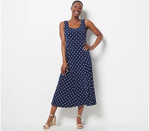 Liquid Knit Sleeveless Midi Dress 