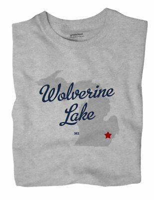 Wolverine Lake Michigan MI Mich T-Shirt MAP