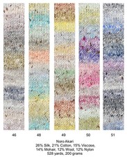Akari Yarn from Noro; 5 New Colors for 2025