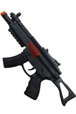 Mitra Giocattolo nero con suoni e luci accessorio Gangster Ladro Militare