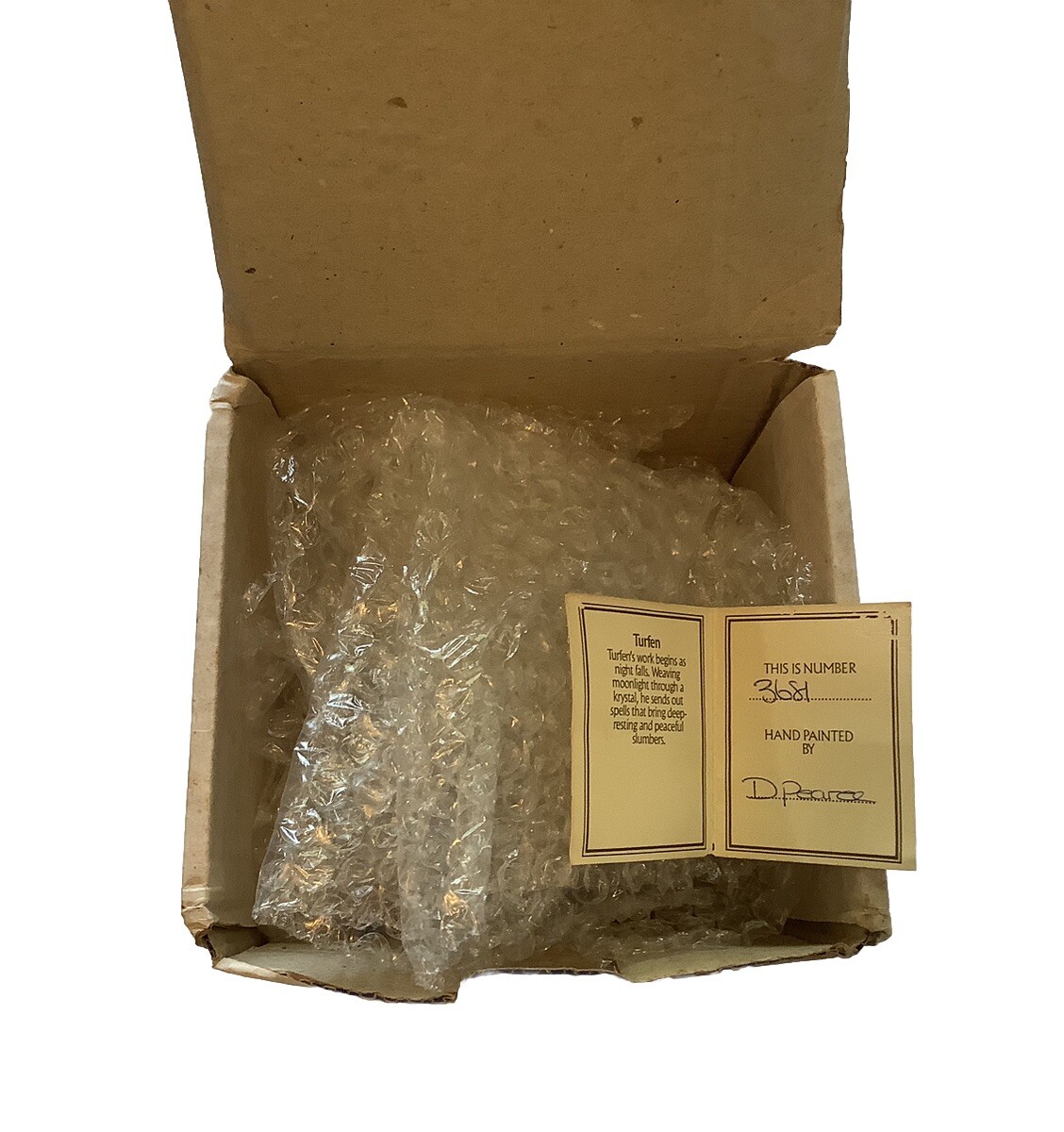 Vintage Krystonia L. TURFEN Wizard Figurine England Patton 1988 Prism Crystal