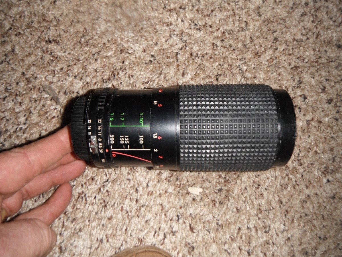 ①/⑦ Vintage Korean 80-200mm f:4.5 Telephoto Zoom Lens Minolta MD Mount