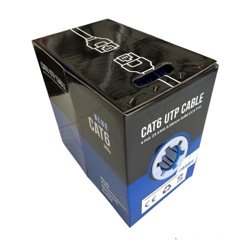 *All Metro* Premium Cat6 305M BLUE CCA 23AWG UTP Ethernet Lan Network Cable Box - Picture 2 of 5