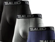 TELALEO 3 Pack Compression Shorts Men Spandex Sport Shorts Athletic Workout Ru
