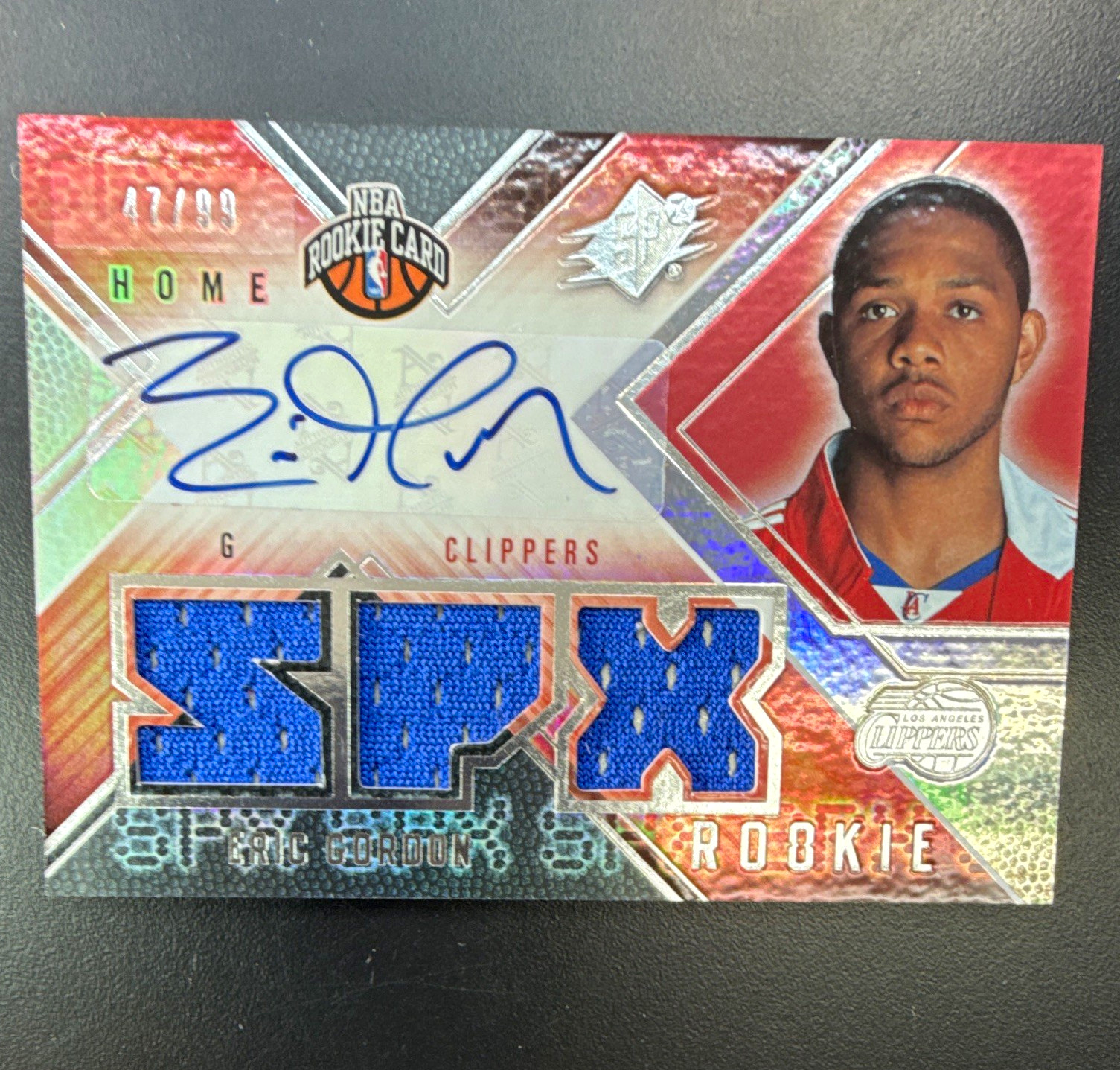 Upper Deck 2008-09 NBA SPx Eric Gordon Rookie Photo Shoot Auto Patch /99 #116