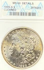 1899 S $1 MORGAN SILVER DOLLAR ANACS MS 60 DETAILS NO RESERVE