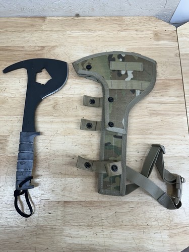 Ontario Spec Plus SP16 SPAX Axe Survival Tool & Camo Scabbard 