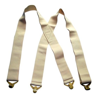 Hold-Up Suspender Co. Holdup Traditional X Back Style 2'' Under-Ups Tan Suspen...