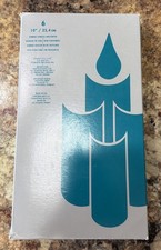 PartyLite 10" Dusty Aqua Unscented Dinner Candles 6 Pack Vintage In Original Box