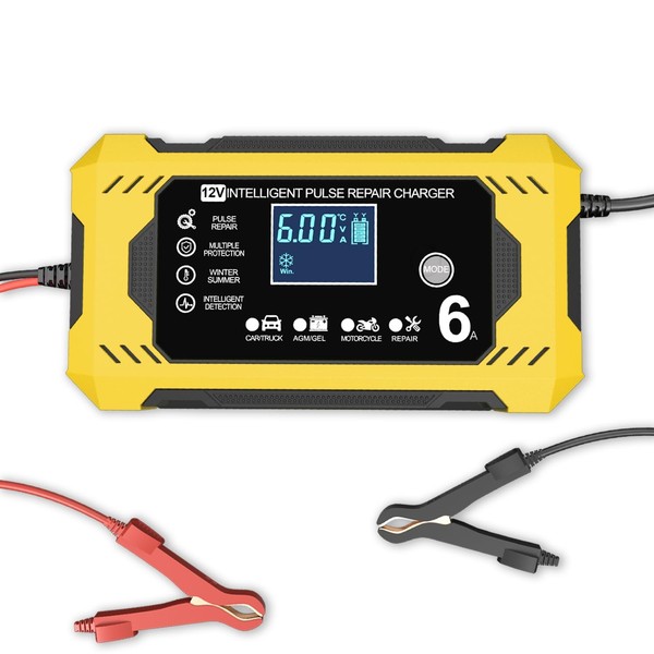 KFZ LadegeräT 12V Autobatterie BatterieladegeräT Auto Motorrad LKW Boot LCD 6A-image
