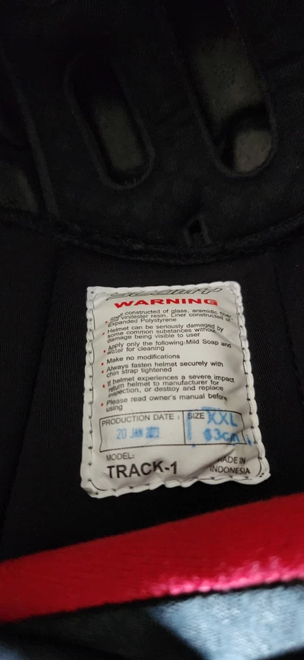 Casco Suomy Track-1 404 rojo antracita talla XXL Foto 4 de 4