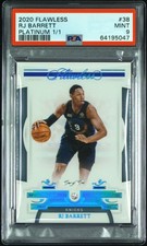 2020 Flawless RJ Barrett #38 Platinum Diamond 1/1 PSA 9