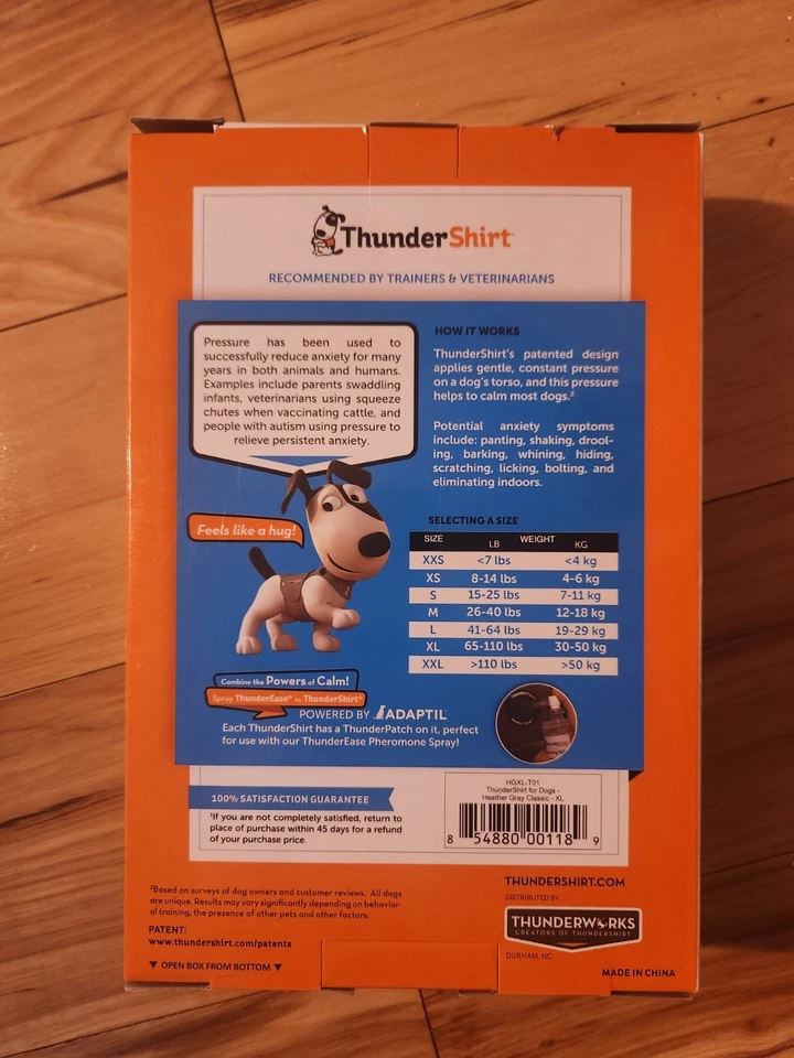 ThunderShirt Classic Anxiety & Calming Vest for Dogs, Heather Grey, XL - Image 2 of 4