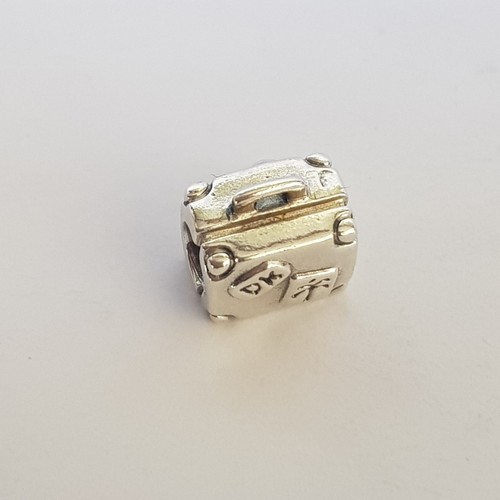 Pandora Adventure Suitcase Travel Holiday Silver Charm 790362 Paris Authentic - Picture 4 of 6