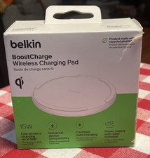 NEW OPEN BOX Belkin BoostCharge 15W Wireless Charging Pad WIA012TTWH - White