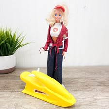 Mattel BAYWATCH Barbie Lifeguard Barbie Doll, 1994 with Jetski