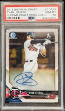 2018 Bowman Draft Chrome Draft Ryan Jeffers Twins RC Rookie AUTO PSA 10