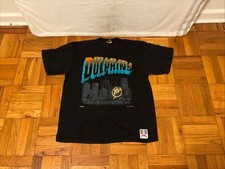 vintage 90s MIAMI DOLPHINS T-Shirt XL Nutmeg Branded football florida