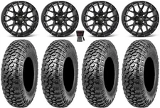 ITP Hurricane 15" Wheels Black 33" RAZR XT Tires Can-Am Commander Maverick