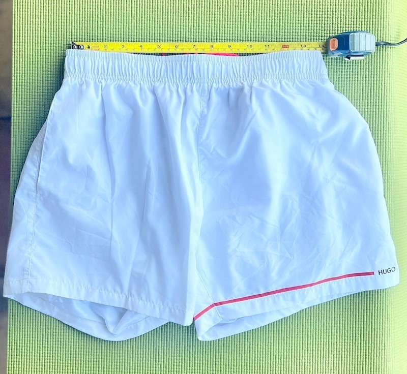 NWOT BOSS by Hugo Boss Beach Men's White Swim Lined Trunks Size L (4.75 Inseam) thumbnail 6