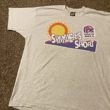 Vintage 90s Taco Bell Summer Single Stitch T Shirt USA XXL 2 Sided Fast Food