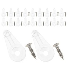 25 Pcs Plastic Glass Bracket Clips For 4 Mm Glass Panels With Screws