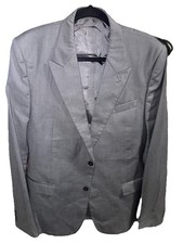 VERSACE COLLECTION Gray Wool Slim Blazer and Pant Pants are 52