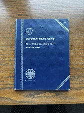 Whitman Coin Folder 9030 Lincoln Cent 1941-1974 Book/Album #2 With 50 Coins