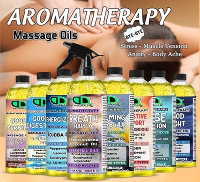 Massageöl Mischungen mit reinen ätherischen Ölen Aromatherapie hautfreundlich