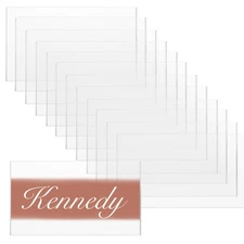 Spec101 Acrylic Place Cards - 2 x 3.5IN Rectangle Acrylic Blanks, 50Pc