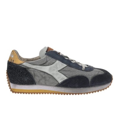 diadora Equipe H Dirty Stone Wash Evo Lace Up  Mens Grey Sneakers Casual Shoes 1