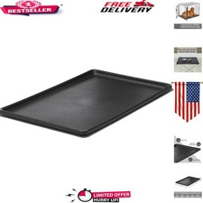 Durable Leak-Proof Replacement Pan for 42-Inch Dog Crates, Black Polypropylene