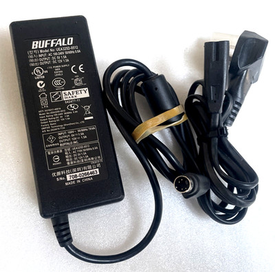4 Pin Buffalo 18 W 12 V 1,5 A Mini DIN AC Netzteil Ladegerät für HDD/NAS UK-Stecker
