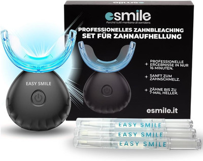 Easy Smile Zahnaufhellungsset mit LED-Bleaching Kit inklusive Zubehör