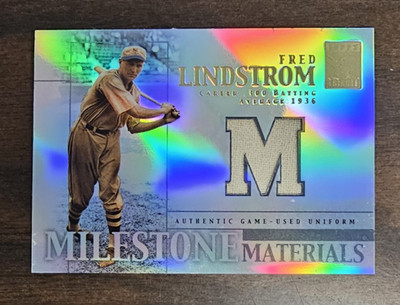2002 Topps Tribute Baseball Fred Lindstrom Relic #MIM-FL