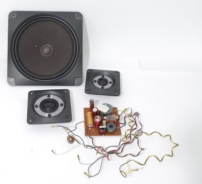 Lautsprecher Bass Mitteltöner Hochtöner + Frequenzweiche mit Blenden Heco PSM600