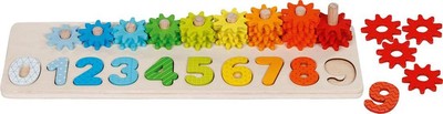 Goki 58451 Sorting Game Learn Counting with Gears 40 x 12 x 6.5 cm Wood