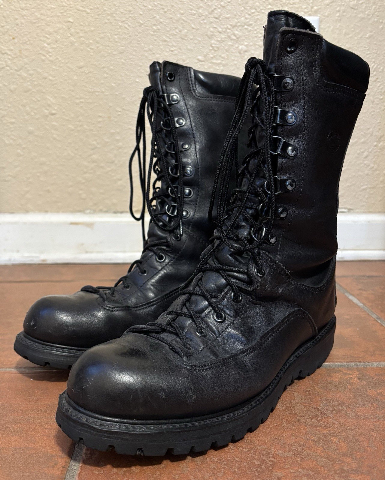 Matterhorn Combat Boots Mens 7.5 M Black 1949 Waterproof Thinsulate Goretex USA-image