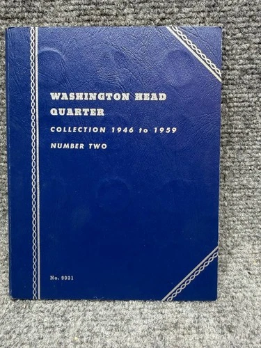 Washington Silver Quarters 1946-1959 32 Coins 90% Silver Album