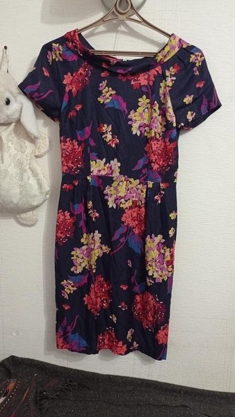 Women Boden Dress Navy Viscose 36 / S / 44
