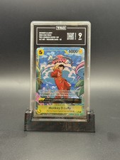 One Piece TCG OP08 Monkey D. Luffy TR OP07-109 Treasure Rare TAG 9 MINT
