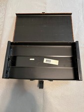 Vintage KENCO Metal Slide Cube Storage Box, missing handle