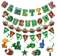 Football Hanging Swirl Decorations Football Birthday Banner Supplies Include Tou